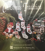 Christmas Tradition 1920 Ornaments Counted Cross Stitch Kit, 2x3.5in, aida  - $12.99