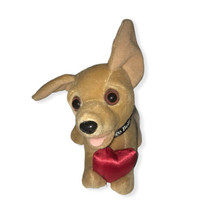 Yo Quiero Taco Bell Chihuahua Dog Red Heart Valentine&#39;s Day Plush - £7.36 GBP