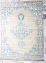 9x12 Beige- Blue Handmade Turkish Kars Oushak Area Rug. Free Shipping - £1,394.30 GBP