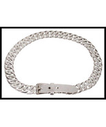 Vintage 1970s Gucci Silver Belt Flat Link Chain - £948.09 GBP