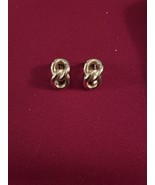 Vtg Christian Dior Gold Tone Love Knot Clip Earrings J282 - $847.94 MXN