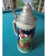 German Covered Stein 10&quot; Tall,  &quot;Frohbeim Bier Das Lieben Wir&quot; - €32,92 EUR