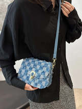Checkered Raw Hem Adjustable Strap Crossbody Bag - $22.26
