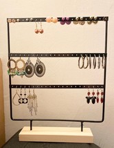 Earrings Organizer Jewelry Display Stand, 3-Tier Metal 2.8&quot;D x 11.6&quot;W x ... - $18.71