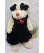 Boyds FELINA WHITE CAT IN BLACK DRESS 8&quot; Plush STUFFED Toy NEW - $25.05 CAD