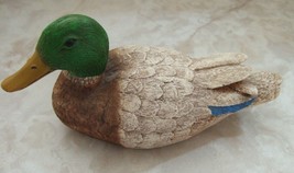 Vintage 1979 Relic Art Mallard Duck Handpainted Composite Signed Bruno Desautry - £20.71 GBP