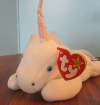 Ty Beanie Babies Baby Plush Unicorn White &quot;Mystic&quot; - £7.91 GBP