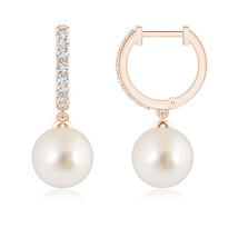 ANGARA South Sea Pearl Huggie Hoop Earrings 14K Solid... - $2,480.72