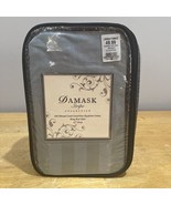 Damask Stripe Linens N Things Eucalyptus Green 500 TC King Bed Skirt 15&quot;... - $547.59 MXN