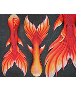 2022 HOT Swimmable Mermaid Tail With Monofin Red Tail Photo Prop Swimmin... - £79.91 GBP
