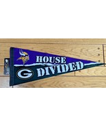 House Divided Green Bay Packers Minnesota Vikings House Divided Pennant ... - $19.75