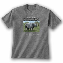 Rhinoceros T-shirt S M L 2XL Unisex Advice From NWT Grey Short Sleeve - £15.89 GBP