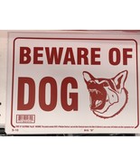 LOT OF 2 X Warning Beware of Dog Keep Out Waterproof Plastic Sign 12&quot; x 8&quot; - $167.58 MXN