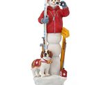 Lenox Ski Patrol Snowman Pencil Figurine Snowy Rescue St Bernard Dog 201... - $42.00