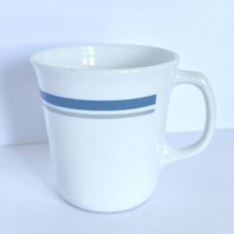 Vintage Corning Ware Indigo Slate Blue Gray Stripe D-Handle Coffee Tea M... - $12.95