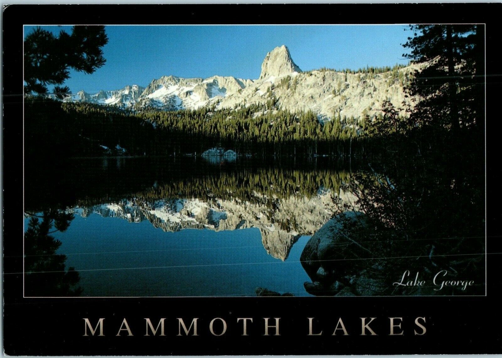 Lake George and Crystal Crag Mammoth Lakes California Postcard - $4.42