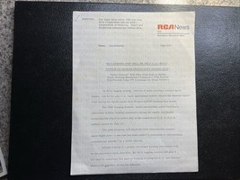 Apollo Soyuz Test Project RCA ENGINEER RANGING TONE Press Release 1975 - $27.12 CAD