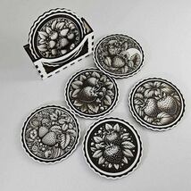 Strawberry Coaster Set: Laser-Engraved Wooden Fruit Coasters with Storag... - $30.00
