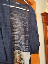 Women&#39;s Jones New York Navy Open Sweater Vest Size XL - $10.00