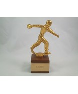 Vintage A Yemma Male Bowler 7&quot; Bowling Trophy - $7.50