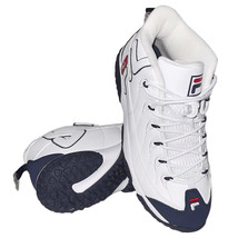 Nwt Fila Msrp $92.99 Snake Dancer Men&#39;s White Hi Top Sneakers Shoes Size 10 - £54.64 GBP