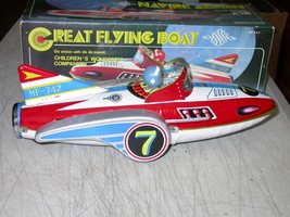 MF 742 Navire Aerien Great Flying Boat Friction Tin Toy Original Box Noise Nice - £19.57 GBP