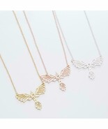 Origami Phoenix Bird Necklace Gold Rose Gold Silver 18&quot; Rebirth Inspirat... - £23.46 GBP