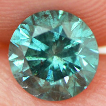Loose Round Shape Diamond Fancy Green Color Enhanced 0.65 Carat SI2 Certified - £391.52 GBP