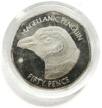 Falkland Islands Fifty Pence Coin Magellanic Penguin - £11.64 GBP