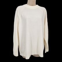 Carolyn Taylor Women&#39;s Mock Neck Sweater Size 1X Winter White Back Zipper - £12.58 GBP