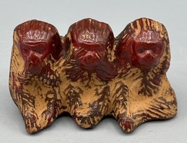 Vtg Ceramic Three Wise Monkeys Figurine Made In Japan Hear No Evil See S... - $13.07