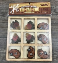 Wilcor Handmade Wooden Tic Tac Toe Game Camper Campfire Camping Outdoors - £7.04 GBP