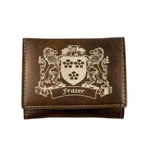 Fraser Irish Coat of Arms Rustic Leather Wallet - £19.89 GBP