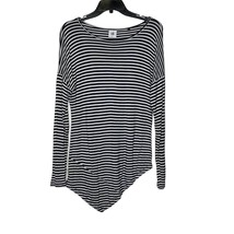 Cabi Tunic T-Shirt Size Small Navy White Striped Womens 100% Rayon Top - £15.76 GBP