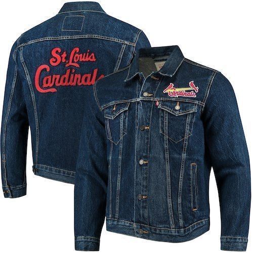 Levi's Men’s MLB St. Louis Cardinals Denim Trucker Jacket Size Medium $108 - $49.49