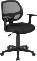 Desk Chair With T-Arms By Flash Furniture, Black Mesh Mid-Back Swivel Ergonomic - £103.10 GBP