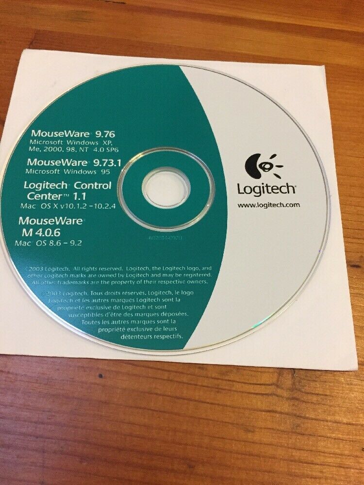 Vtg 2003 Logitech Control Center MouseWare Mouse Software Disc 9.76 Windows Mac - $16.99