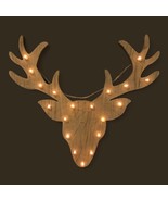 Studio Decor Battery Operated Carved Stag Head 20” x 17” with Warm White... - £39.22 GBP
