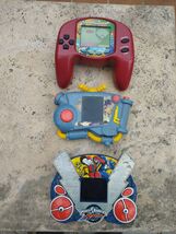 Lot of 3 1990's pocket video games, lot of three vintage portable handhe... - $30.00