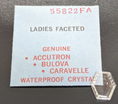 Genuine NEW Bulova Ladies Fancy Faceted Replacement Watch Crystal Part# 55822 FA - £14.86 GBP