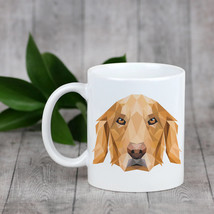 Enjoying a cup with my pup Golden Retriever- a mug with a geometric dog - £9.88 GBP