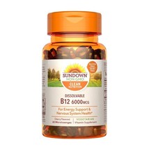 New Sundown Vitamin B12 Microlozenges 6000 mcg (60 Ct) - £8.69 GBP