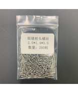 200PCS/bag End Piece Screw 2.0*1.4mm for Metal Eyeglass Eyewear Frame - $9.99