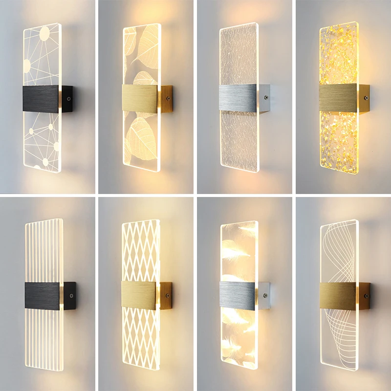 Acrylic Indoor Wall Lamp 6W LED Wall Light Modern Nordic Sconce Lamps Balcony - £10.67 GBP+