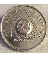 100 Alcoholics Anonymous AA 24 Hours Desire Chip Medallion Aluminum Chip... - $49.99