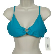 NWT Raisins O Ring Bikini Top Swimsuit Lg Solid Teal Padded B710066 - $16.63
