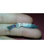 Antique Victorian Indian sterling silver ruby and sapphire mounted kukri... - $2,976.00 MXN