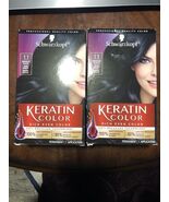 Schwarzkopf Keratin Color Permanent Hair Color Cream, 1.1 Midnight Black... - $20.06 CAD