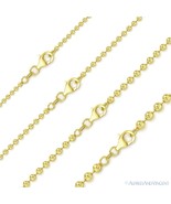 Moon Cut Bead Link Chain Necklace in 14k Yellow Gold-Plated .925 Sterlin... - $54.59 CAD+