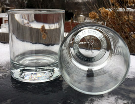 2 New Ketel One Vodka Glasses Embossed Base 300 Years of Craftsmanship 8 OZ - $28.66